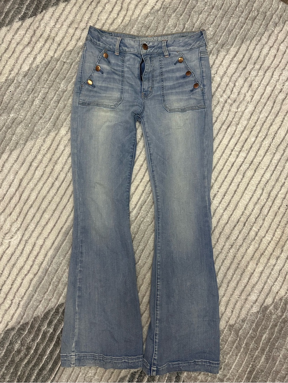 American Eagle Hi-Rize Boho Artist Jeans